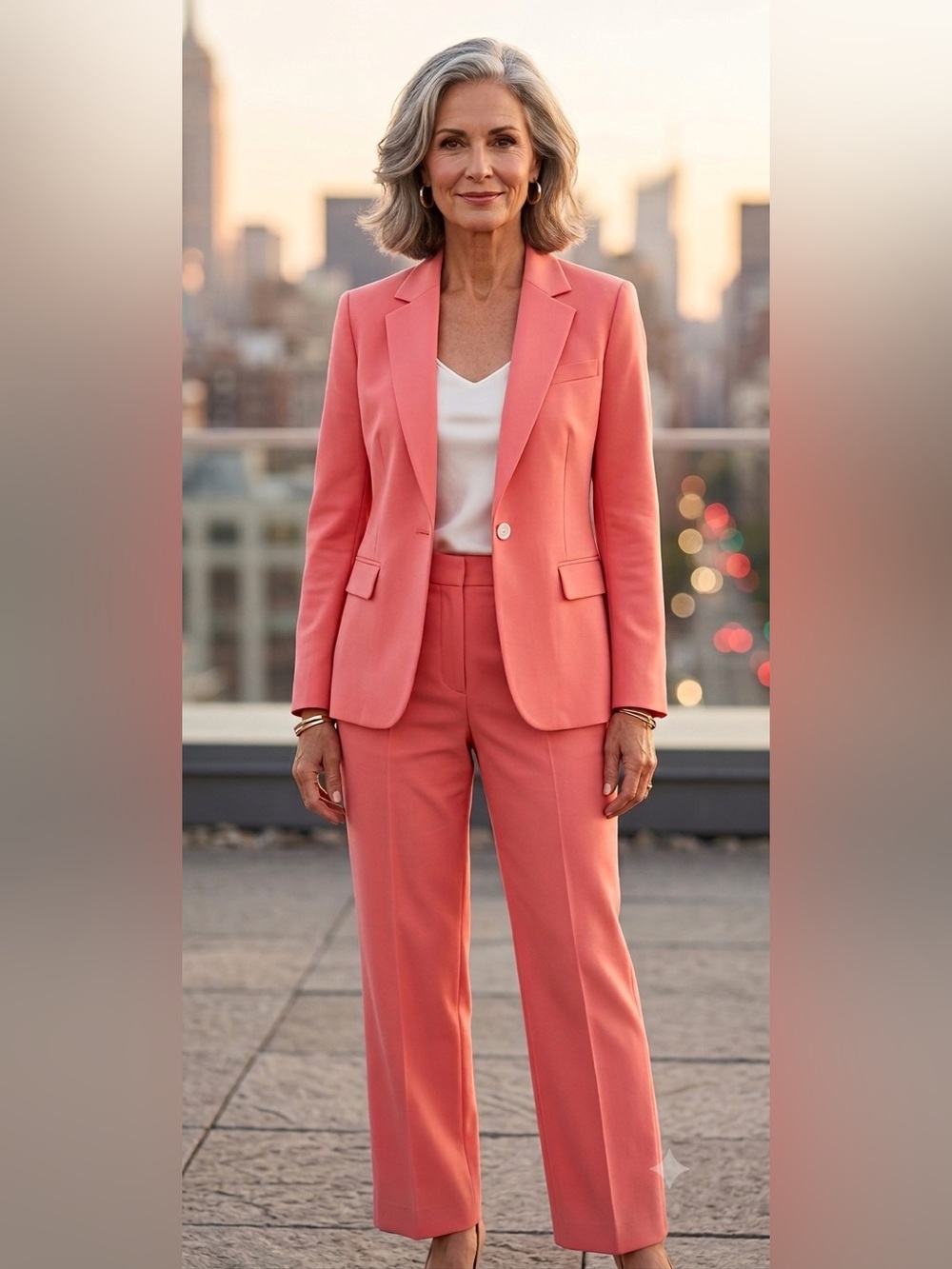 Vintage 1990 Valerie Stevens 100% Silk Pant Suit Set Size 6 Pink Floral Lining